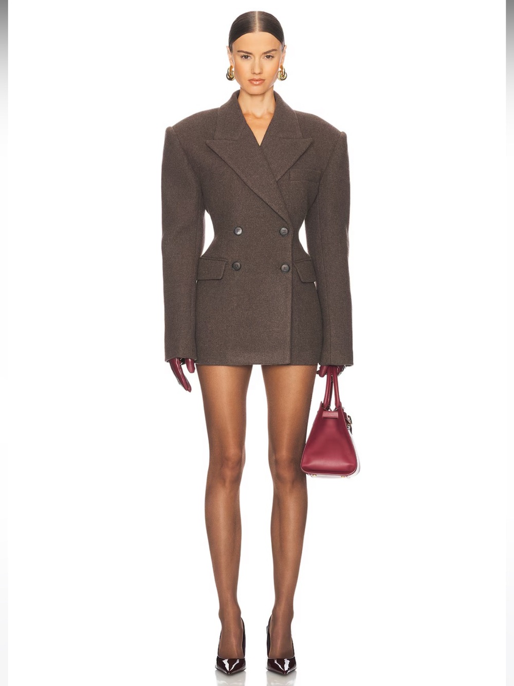 NWOT! Helsa Italian Wool Blend Blazer in Cocoa
